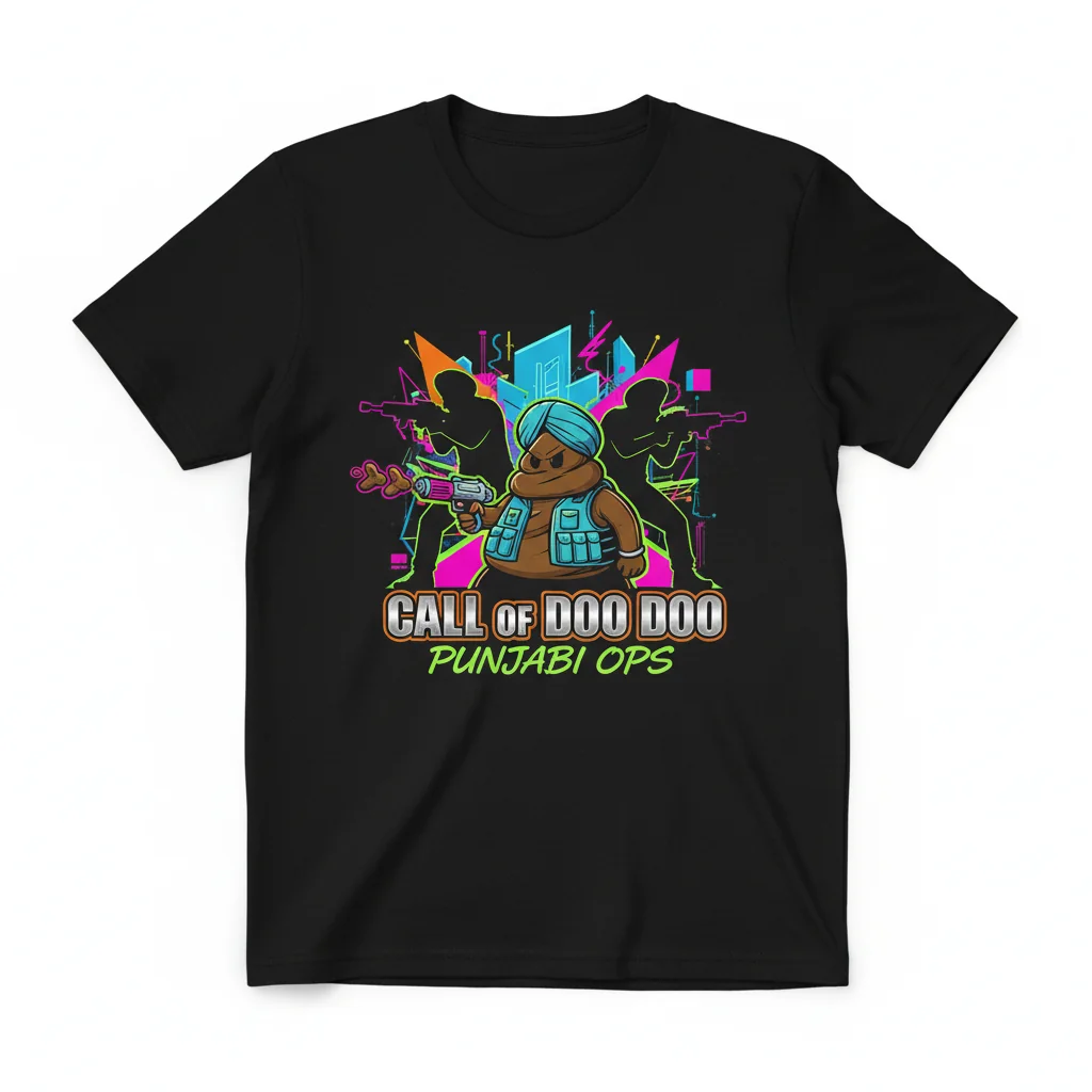 Call Of Doo Doo Punjabi Ops Funny Gaming T-Shirt