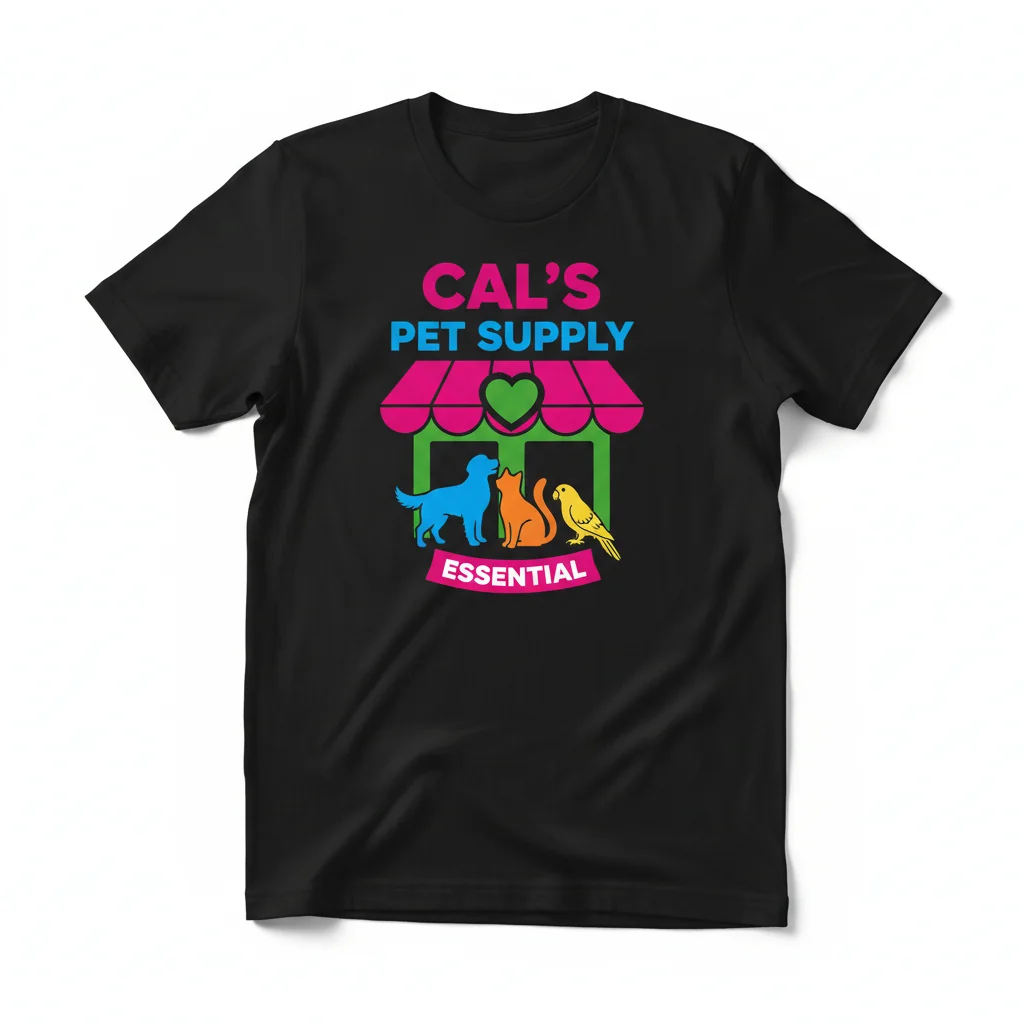 Cal's Pet Supply Essential T-Shirt - Premium Ring-Spun Cotton Tee for Everyday Comfort