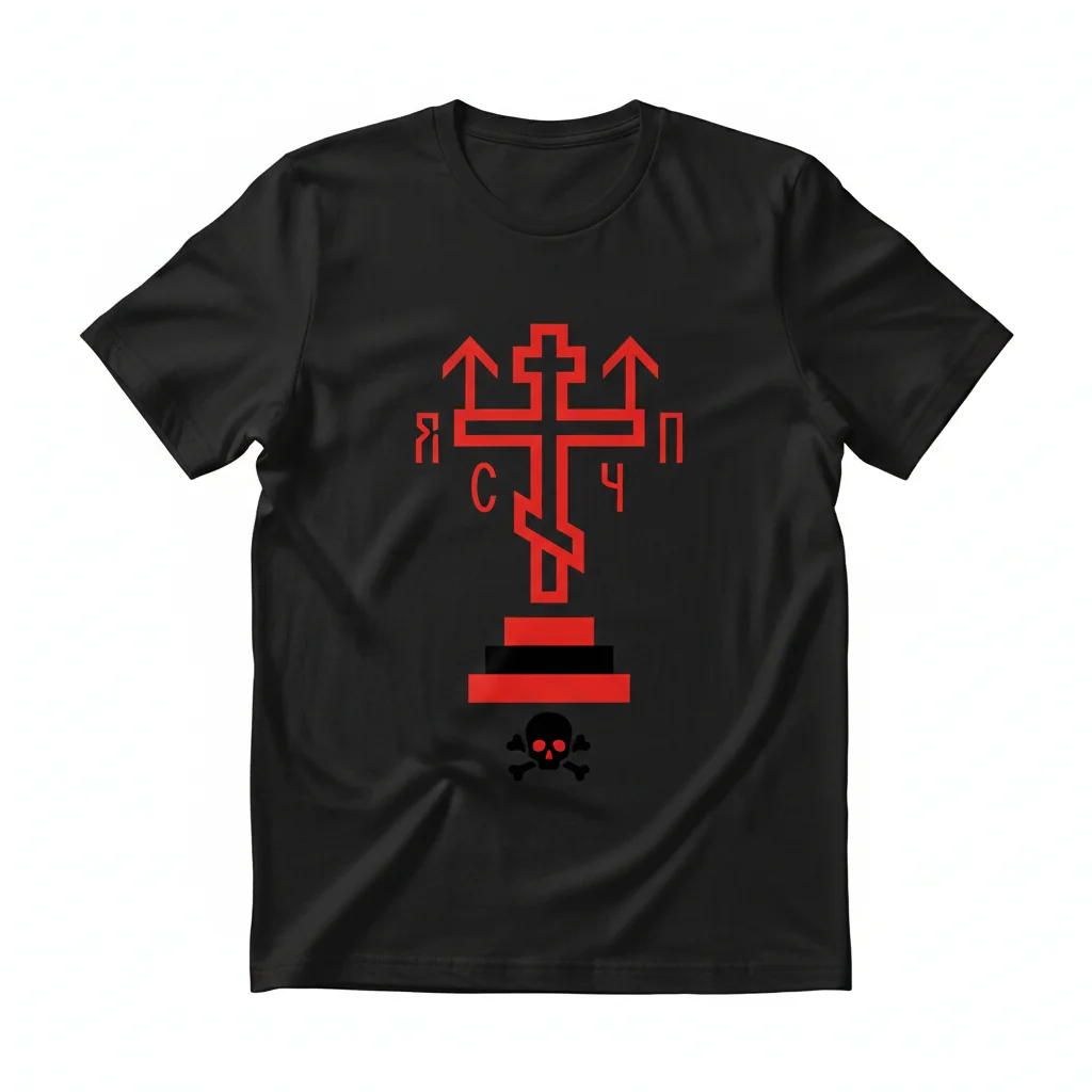 Russian Orthodox Calvary Cross T-Shirt | Essential Christian Apparel