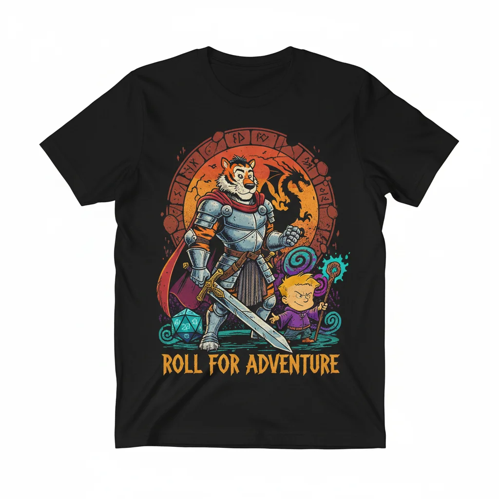 Aventura Imaginativa: Camiseta Calvin, Hobbes y Dungeons & Dragons