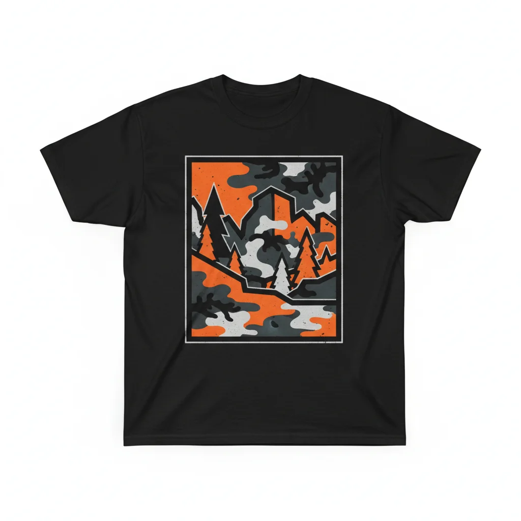 Black Orange Camo Essential Tee – Street Vibe