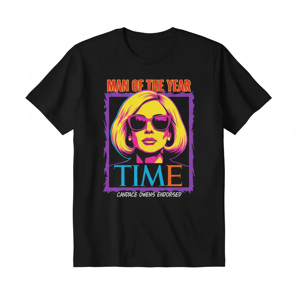 Candace Owens Brigitte Macron 'Man of the Year' Parody T-Shirt - TIME Inspired Tee