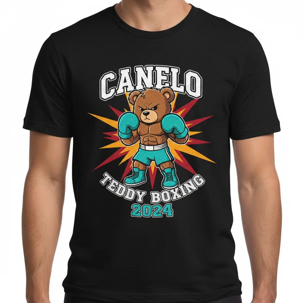 Canelo Alvarez Teddy Bear Boxing 2024 Essential T-Shirt | Premium Ring-Spun Cotton | Men's & Women's Fit
