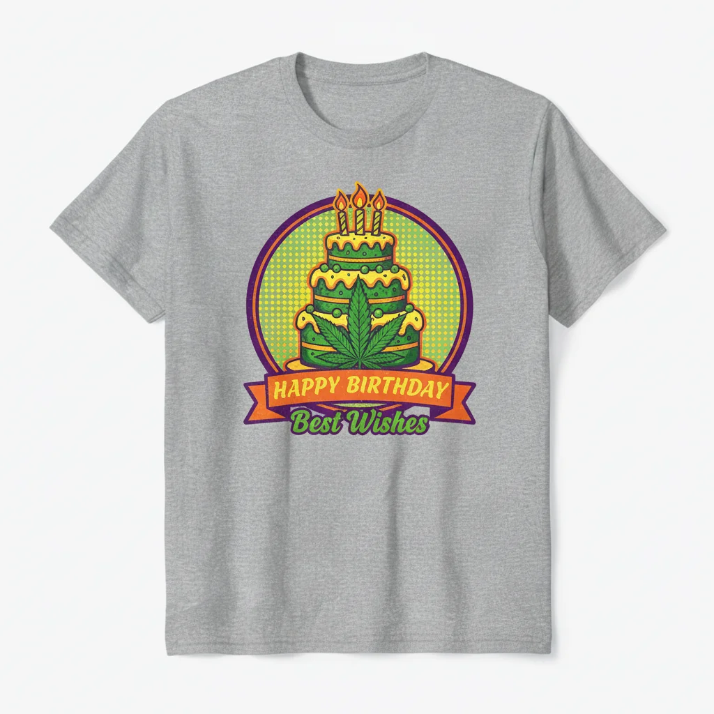 Cannabis Happy Birthday Premium T-Shirt – Celebrate in Style & Comfort