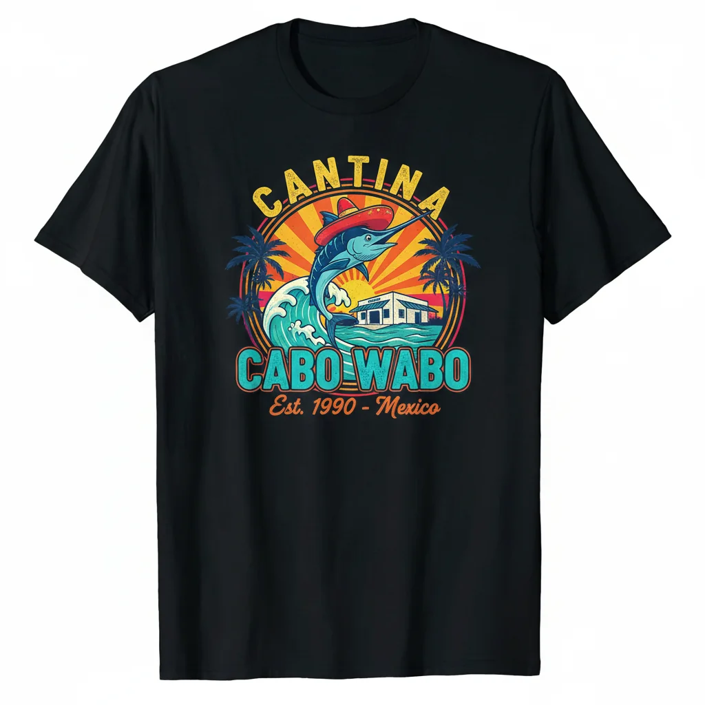 Cantina Cabo Wabo Men's Heavyweight T-Shirt - Black, Size S