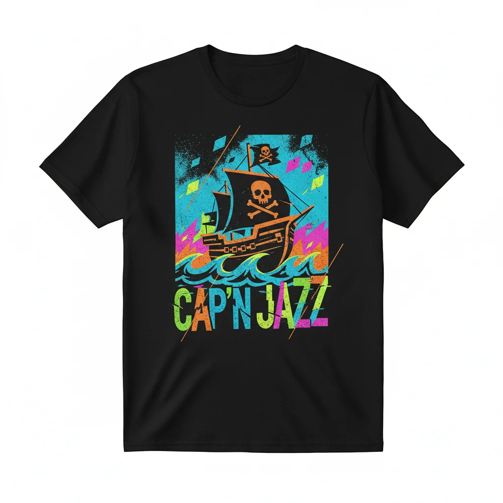 Cap'n Jazz Inspired Indie Rock T-Shirt - Soft & Unisex