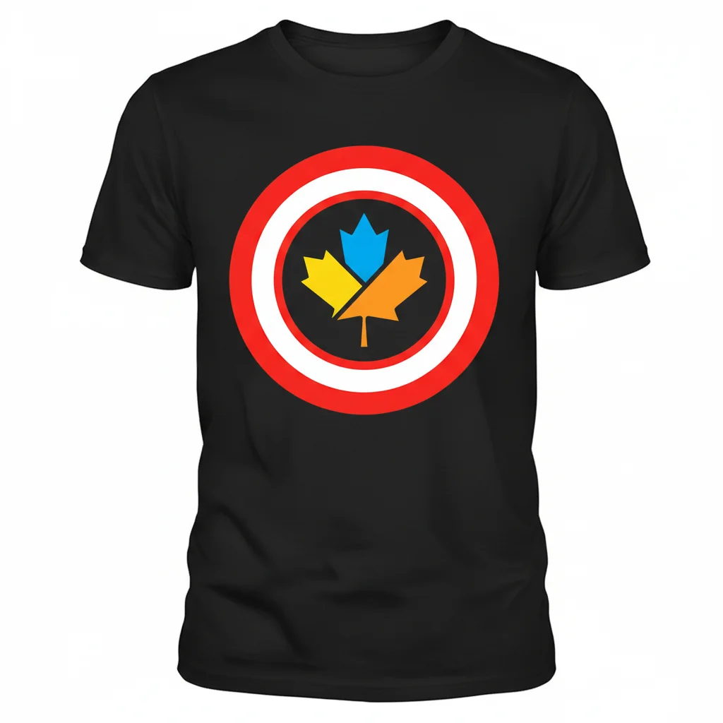 CAPTAIN CANADA SHIELD: Durably Vibrant Essential T-Shirt
