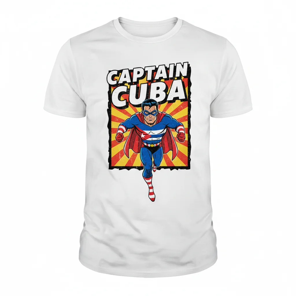 Captain Cuba Artistic T-Shirt | Wearable Story of Resilience