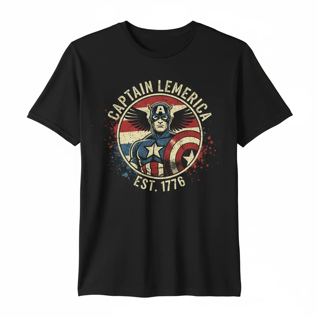 Captain LeMerica Essential T-Shirt - Iconic Superhero Tee