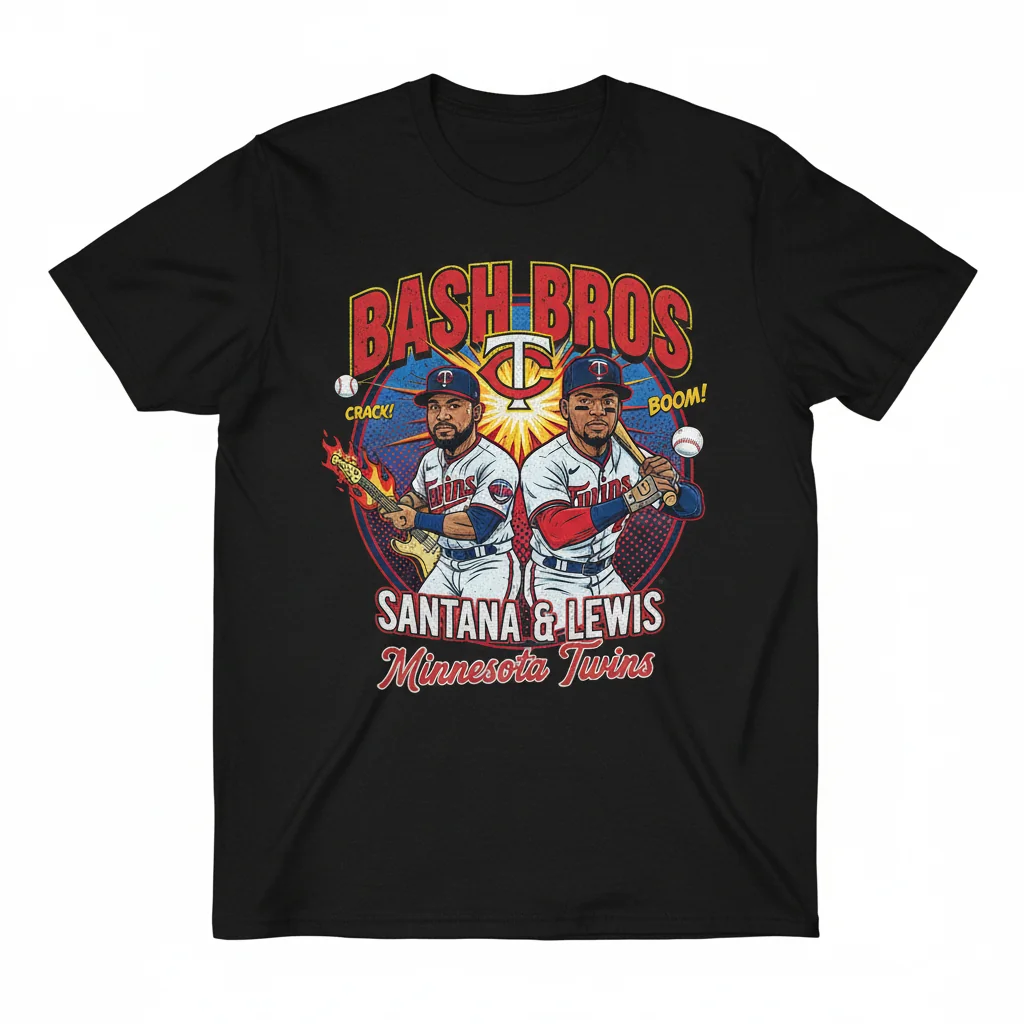 Carlos Santana & Royce Lewis Minnesota Twins Bash Bros T-Shirt