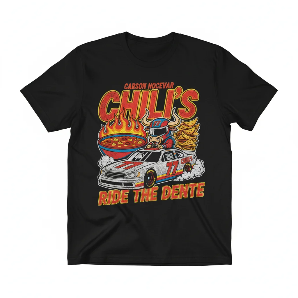 Carson Hocevar Chili’s Ride the Dente Graphic T-Shirt – Unisex Comfort