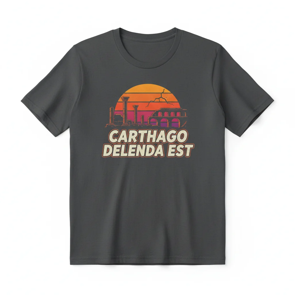 Carthago Delenda Est T-Shirt – Essential Latin Phrase Tee