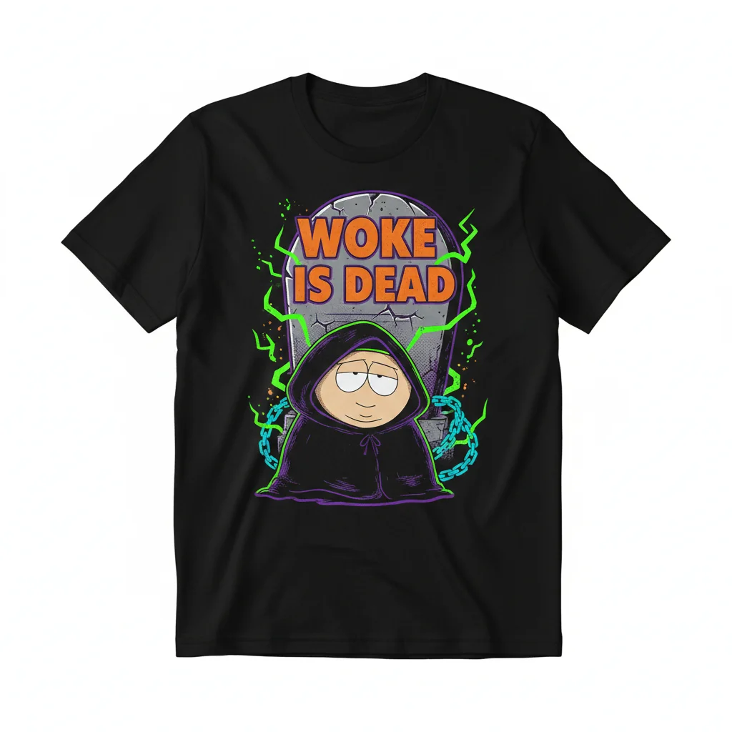 Cartman 'Woke is Dead' T-Shirt | Funny Statement Graphic Tee