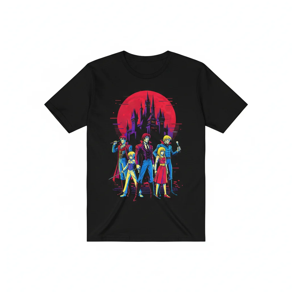 Castlevania Group Shot Red Moon Essential T-Shirt