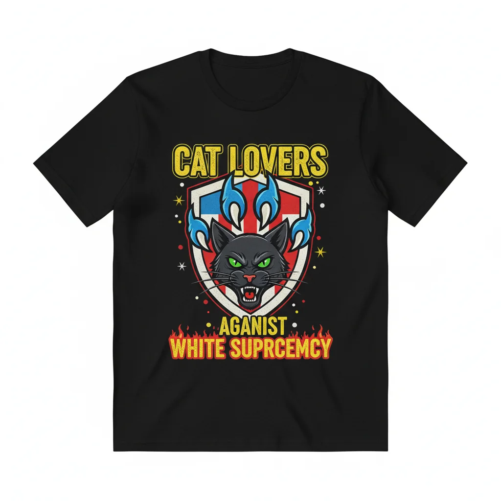 Cat Claws Against White Supremacy Unisex T-Shirt - Express Your Values