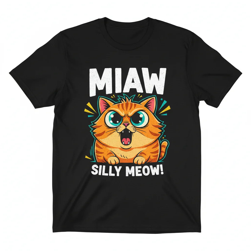 Cat Miaw: Funny Cat Language & Silly Meows Essential T-Shirt