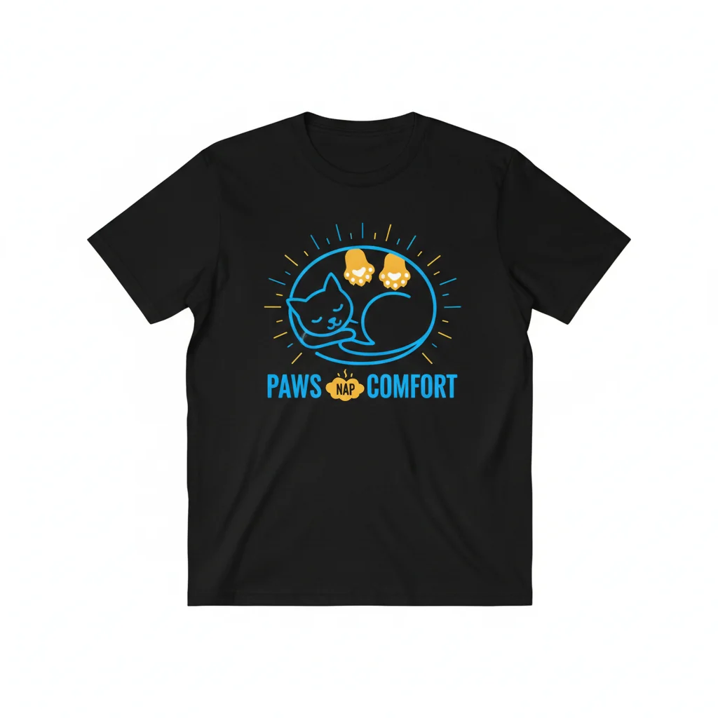 Cat Nap "Paws for Comfort" Essential Unisex T-Shirt – Soft & Stylish