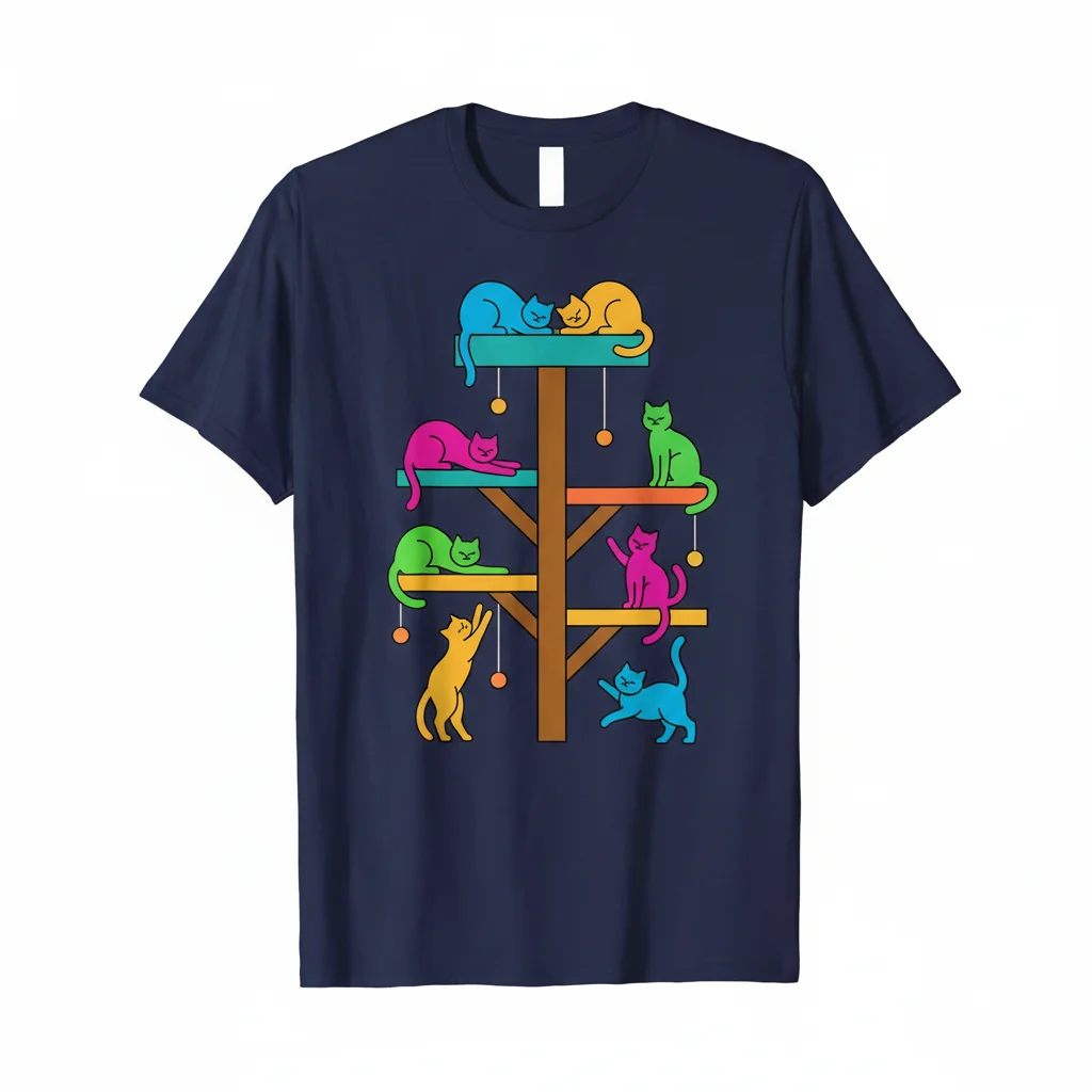 Cat Tree Tobe Fonseca Essential T-Shirt - Unique Art Apparel