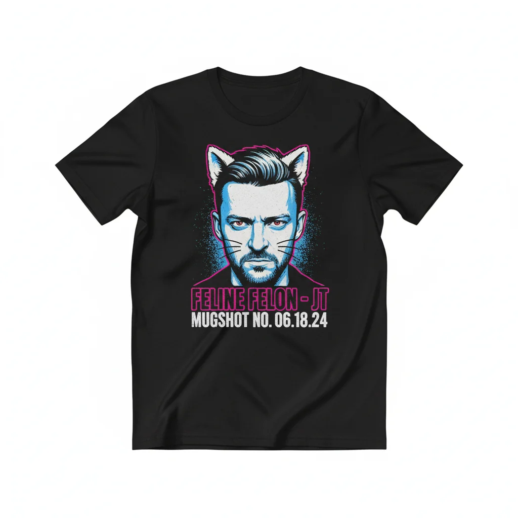 Catboy Justin Timberlake Mugshot T-Shirt - Premium Cotton Tee