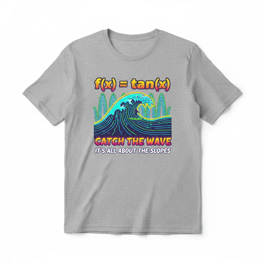 Catch The Wave Funny Math T-Shirt | Sine Wave Joke Geek Tee