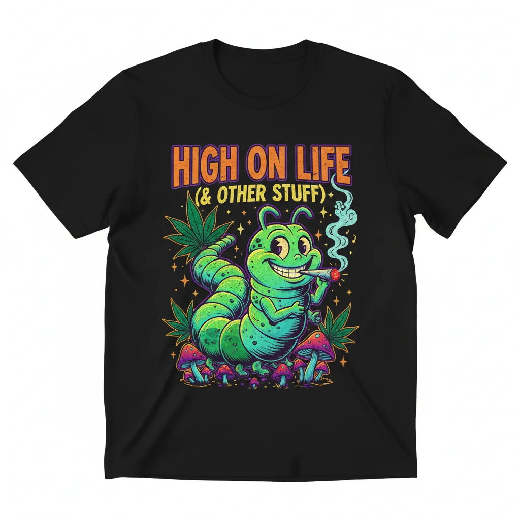 Caterpillar Smoking A Blunt - Premium Durable Essential T-Shirt