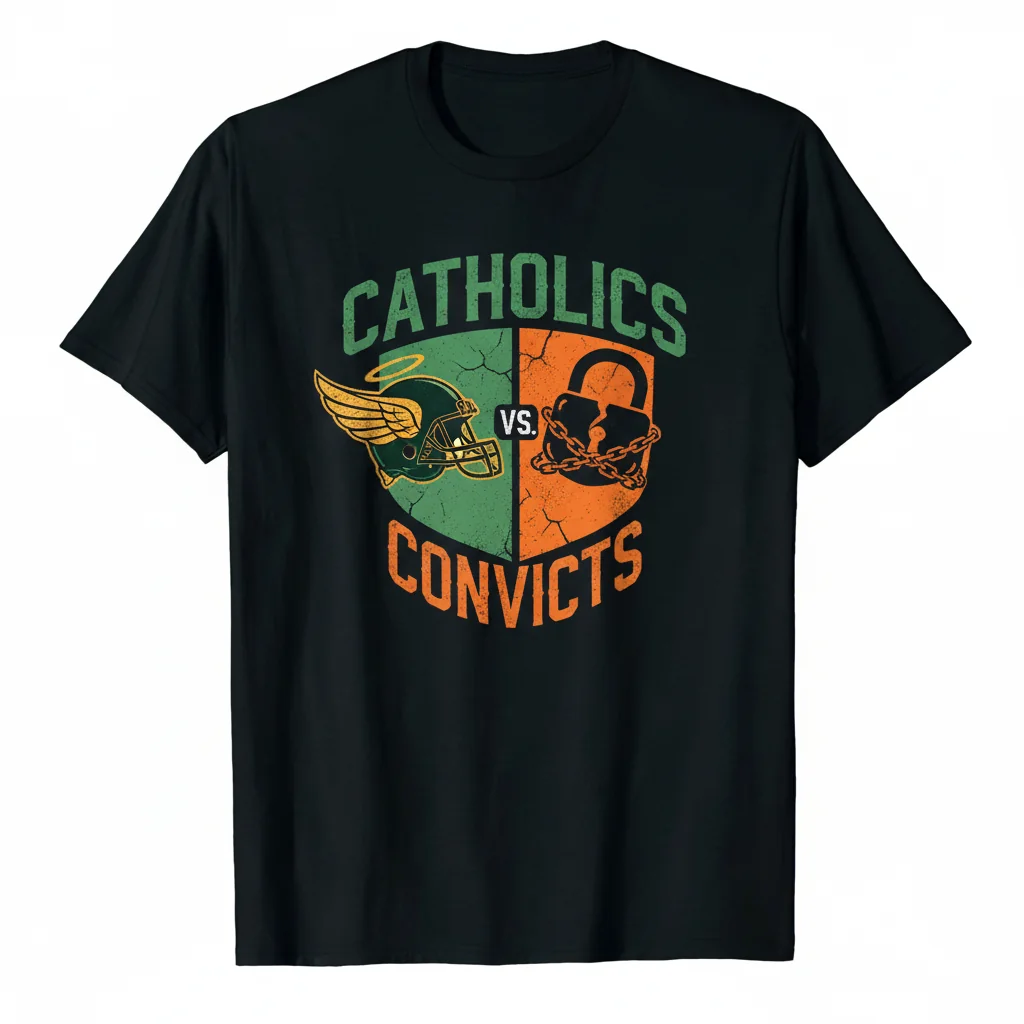 Catholics Vs Convicts Game Day Tee – Vintage Football Fan Shirt