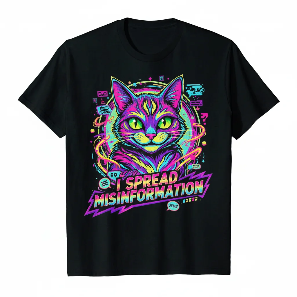 Cats Meme I Spread Misinformation T-Shirt - Funny Cat Tee