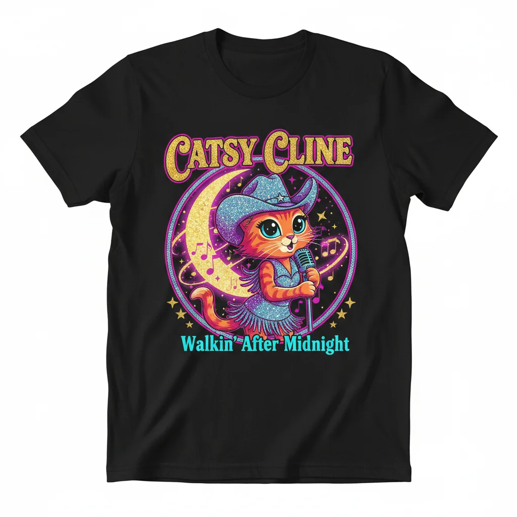 Catsy Cline: A Melody of Feline Charm Essential T-Shirt