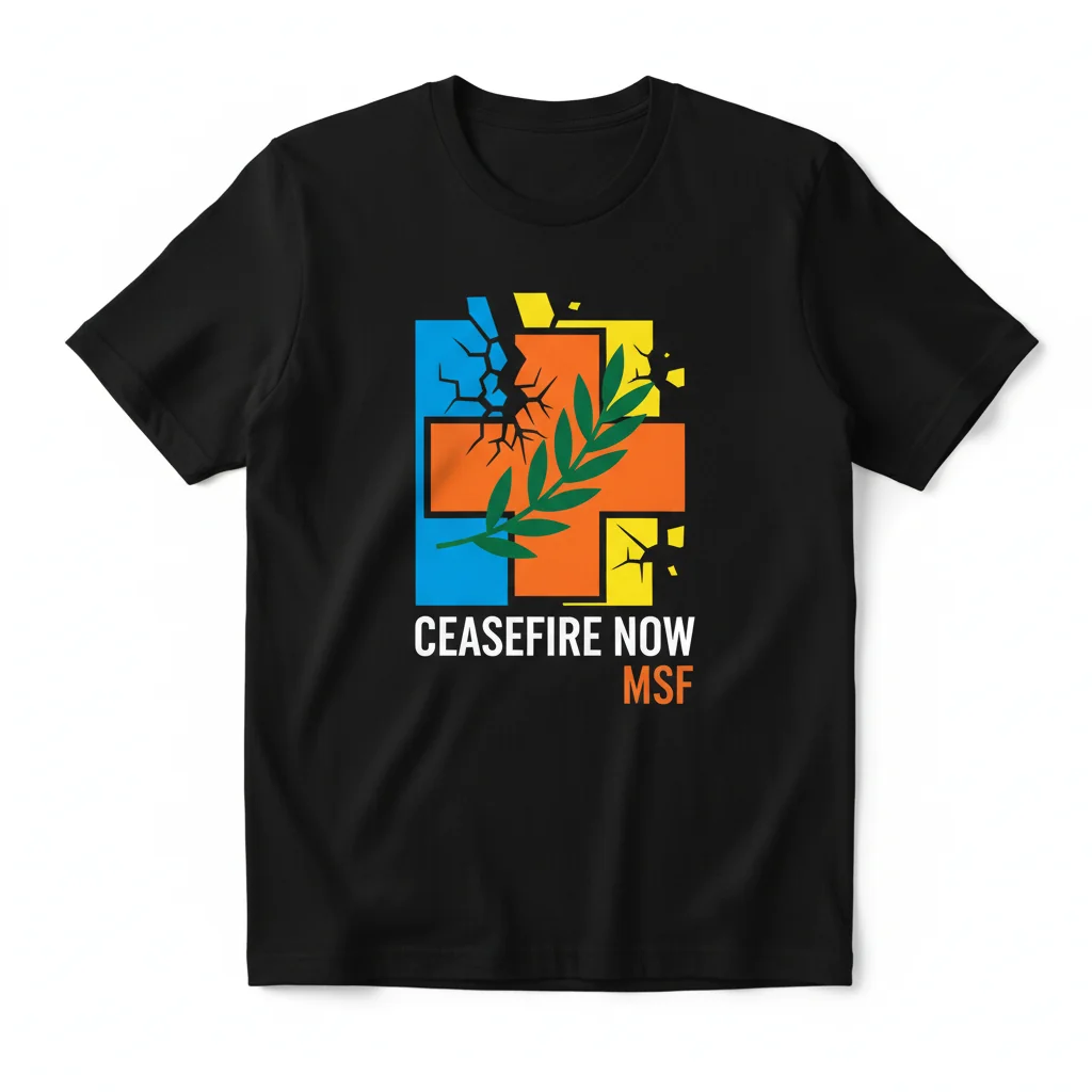 Ceasefire Now MSF Shirt - Support Humanitarian Aid & Peace - Unisex Tee