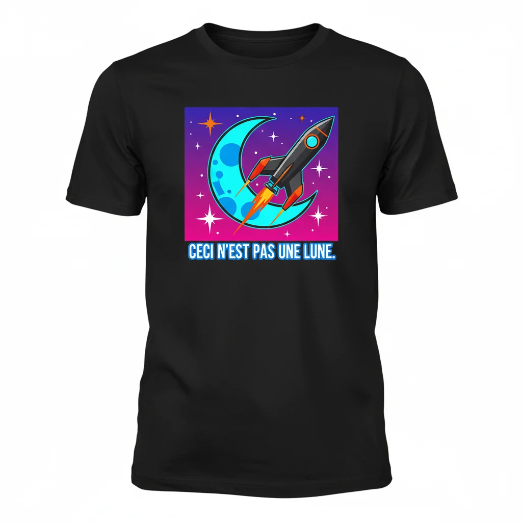 T-shirt "Ceci n'est pas une lune" – Design Unique et Confortable