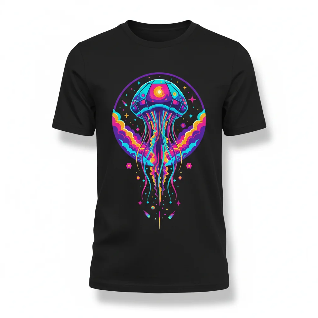Celestial Jelly Graphic Tee - Unisex Essential Cotton T-Shirt