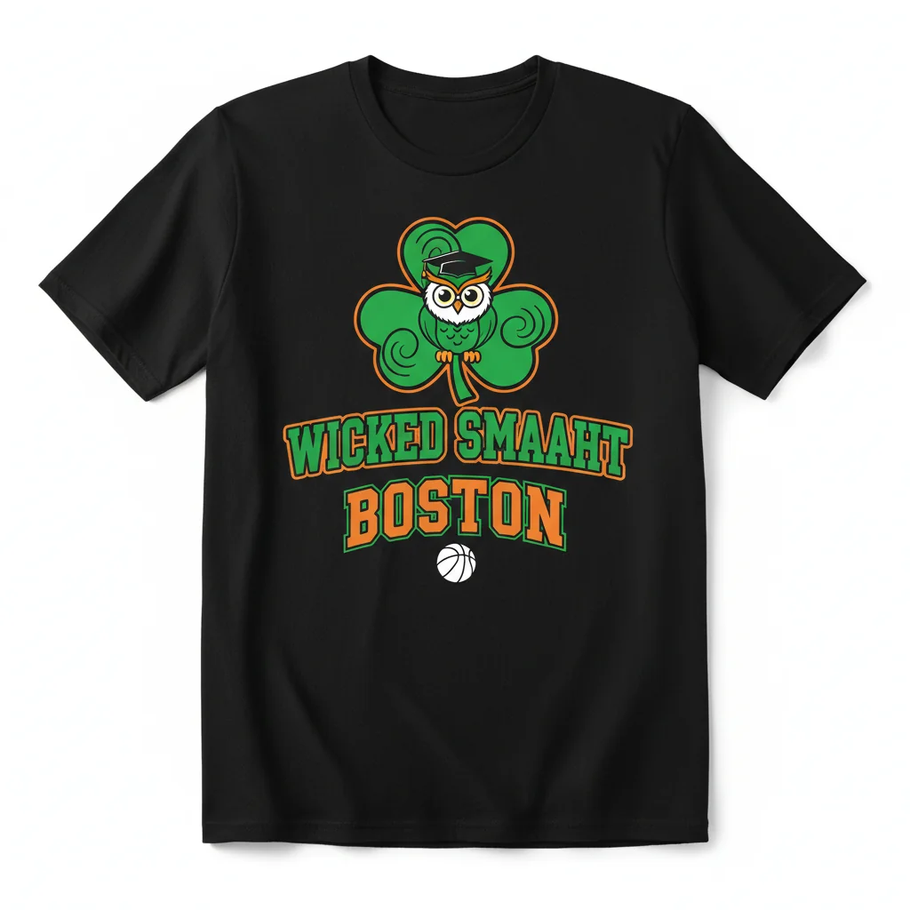Wicked Smaaht Boston Tee | Artistic Celtics Tribute Shirt