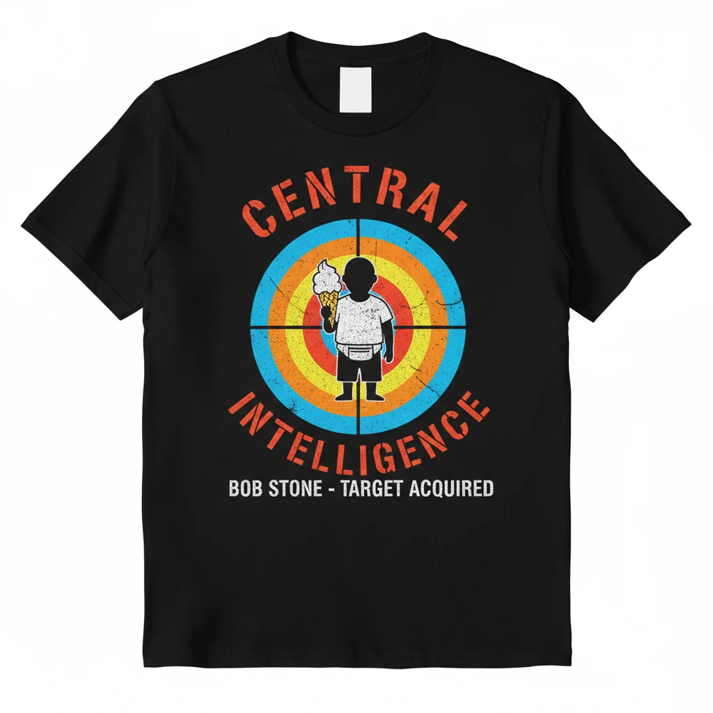 Central Intelligence Target Bob Stone Faded Essential T-Shirt