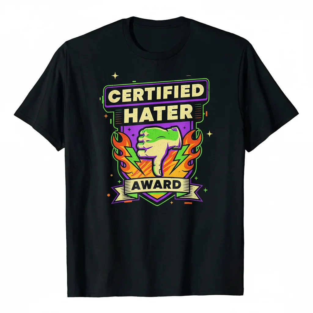 Certified Hater Award Premium Unisex T-Shirt – Express Your Unique Style
