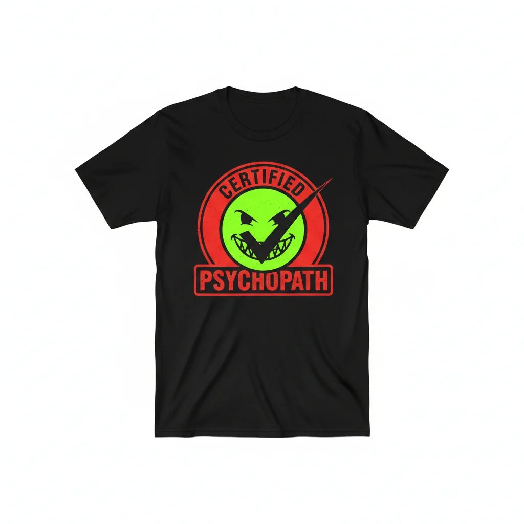 Certified Psychopath Essential T-Shirt – Premium Cotton Tee for Men & Women