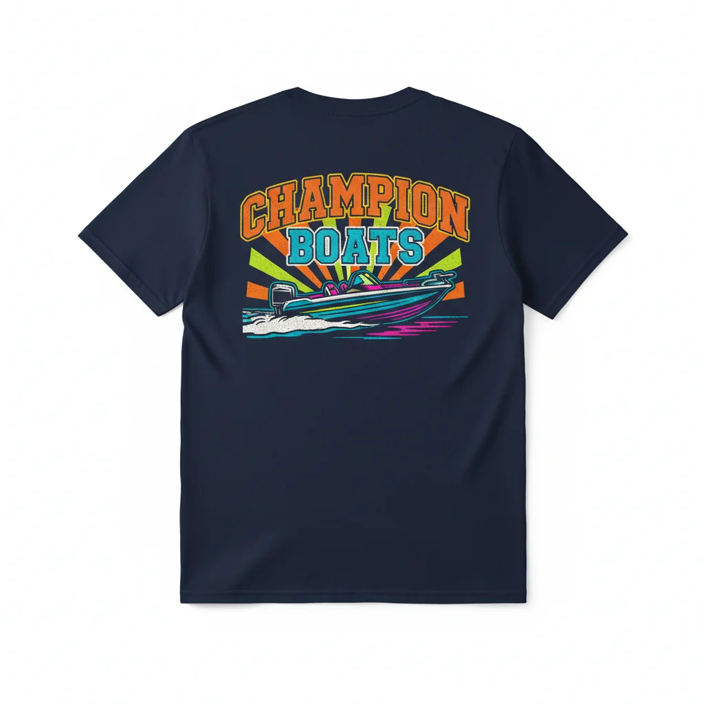 Champion Boats "BACK SIDE" Essential T-Shirt – Classic Marine Style