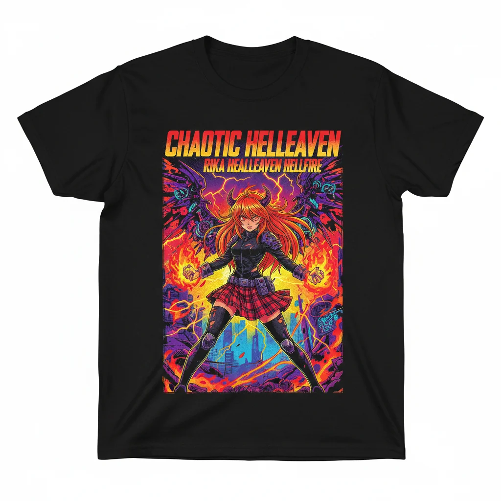 Rika Helleaven 'Hellfire' Artistic Tee | Chaotic Helleaven Apparel