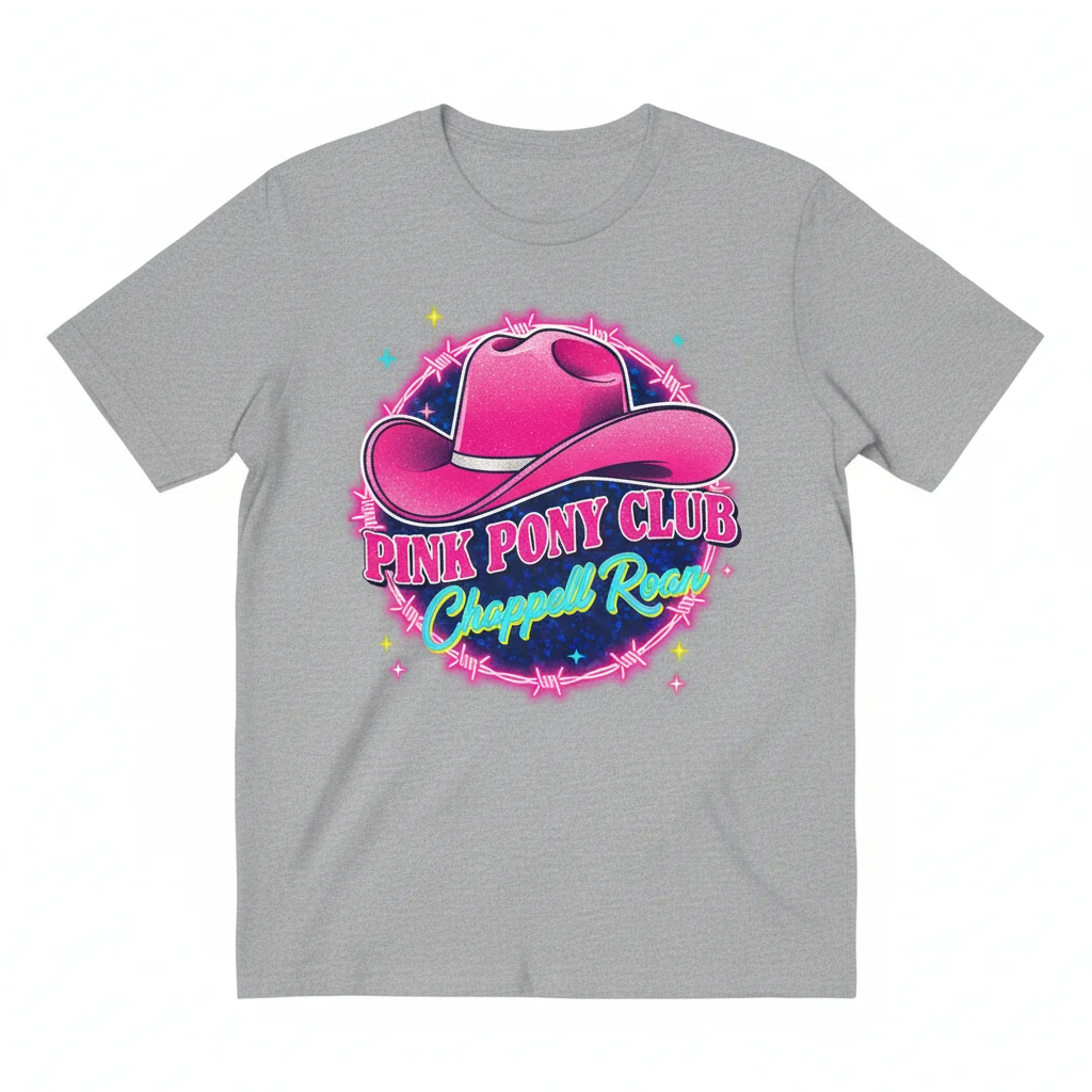 Chappell Roan Pink Pony Club Cowboy Hat Active T-Shirt - Premium Cotton Tee