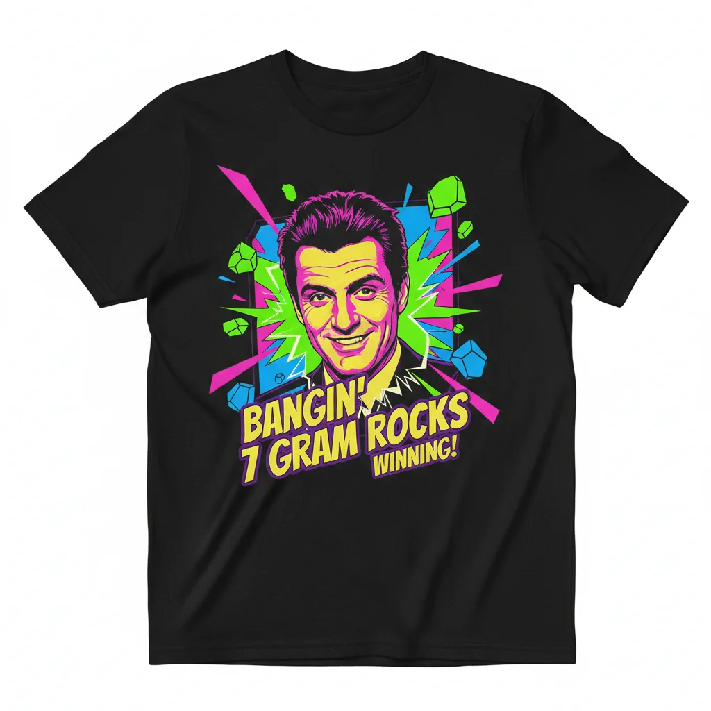 Charlie Sheen: Bangin' 7 Gram Rocks T-Shirt - Premium Cotton Tee