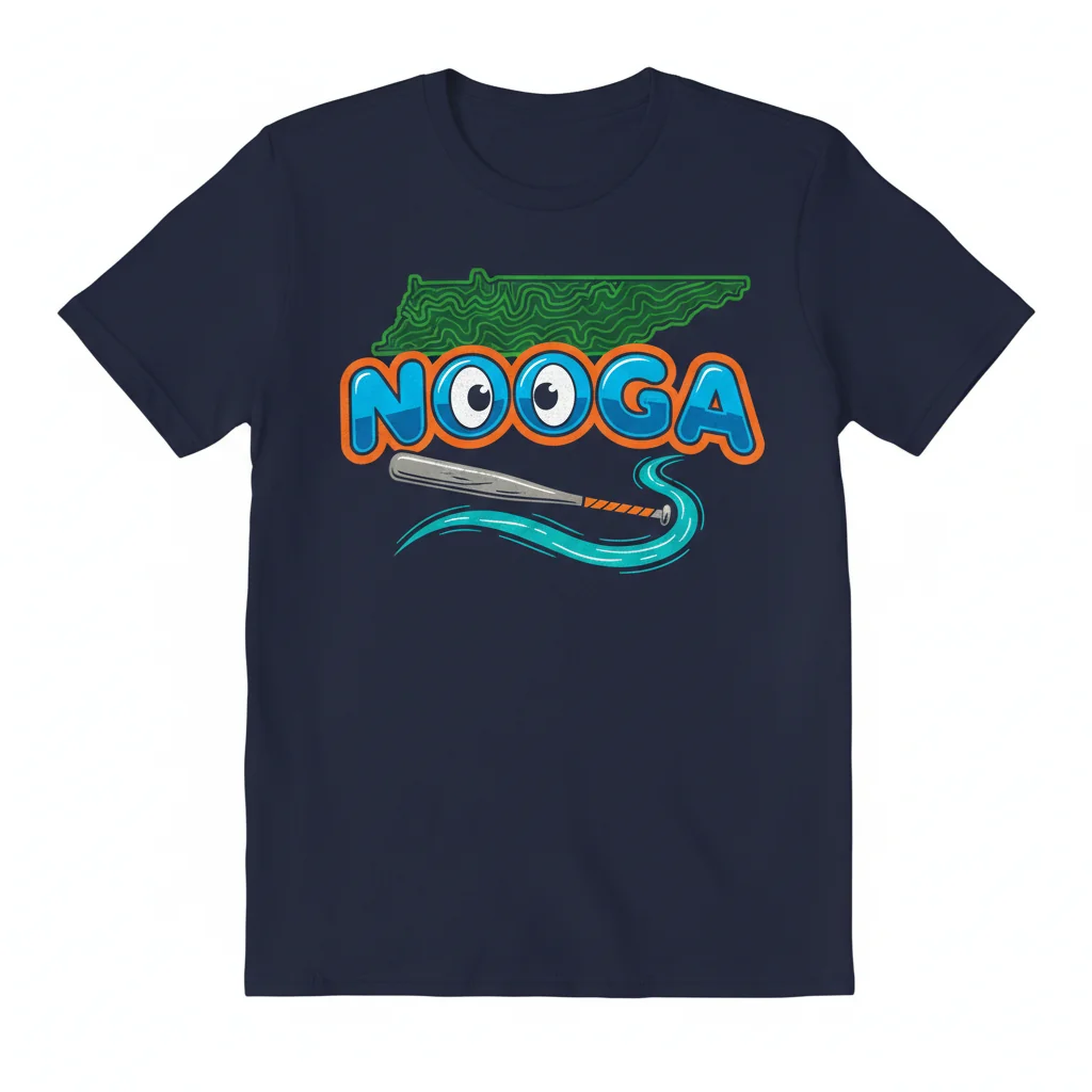 Chattanooga Lookouts 'Nooga' Logo T-Shirt | Fade-Resistant & Pre-Shrunk Comfort