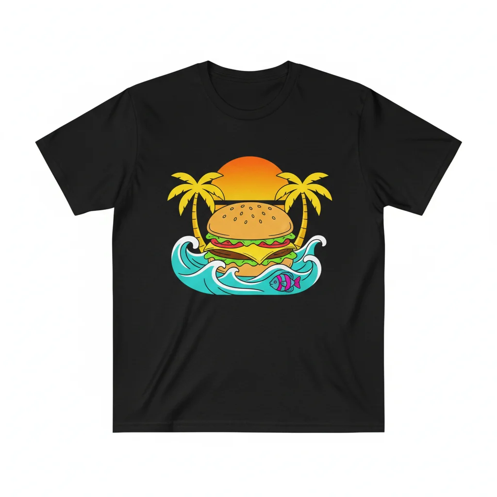 Cheeseburger in Paradise Graphic Tee - Essential Unisex T-Shirt