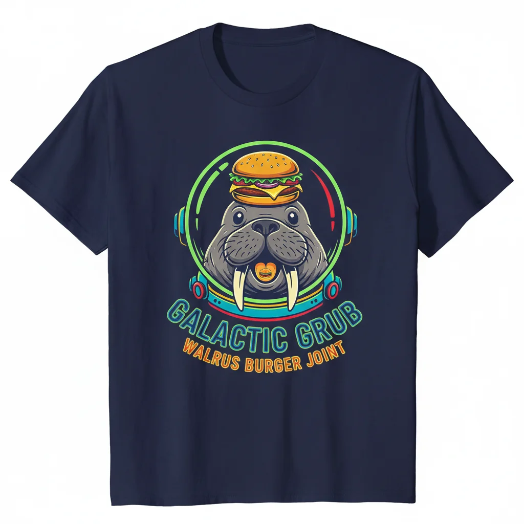 The 'Cheeseburger Walrus' Essential Tee: Wear Your Whimsy