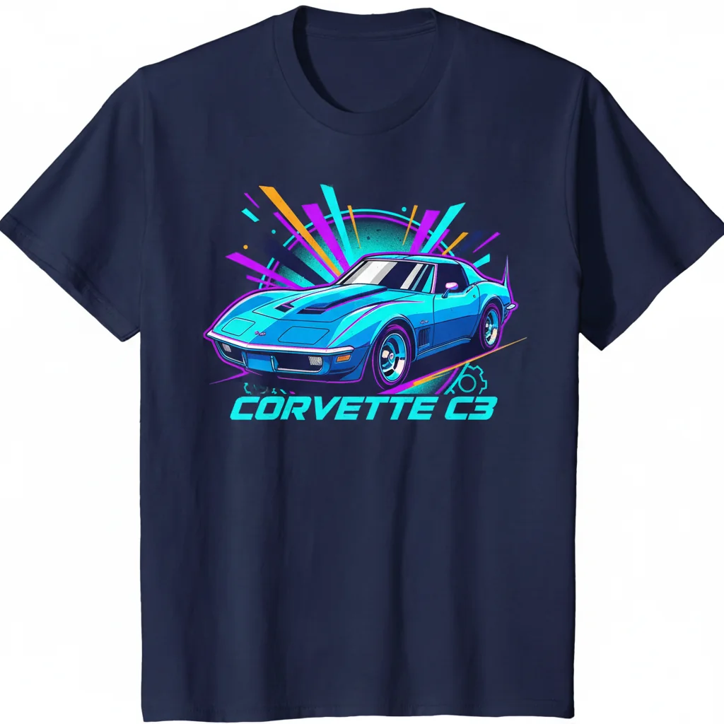 Chevy Corvette C3 Blue Art Essential T-Shirt – Classic Car Design Tee