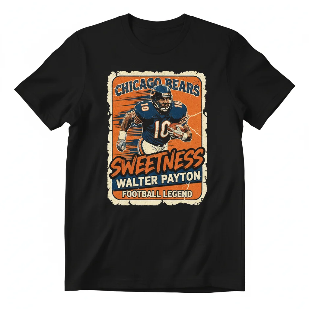 Walter Payton Chicago Bears Trading Card Premium Tee