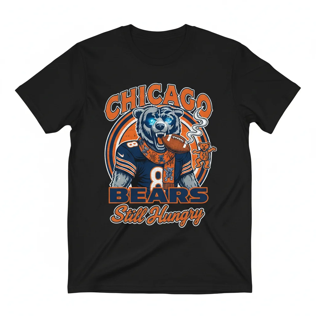 Chicago Bears X Grateful Dead "Still Hungry" Mascot Tee - Durable, Vibrant & Pre-Shrunk