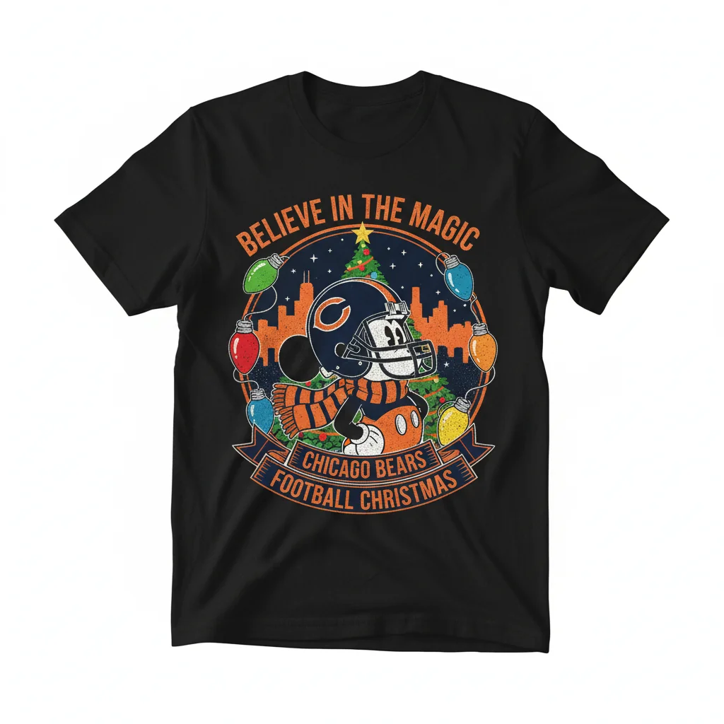 Chicago Bears x Mickey Mouse Christmas Magic T-Shirt – Unrivaled Comfort & Lasting Style