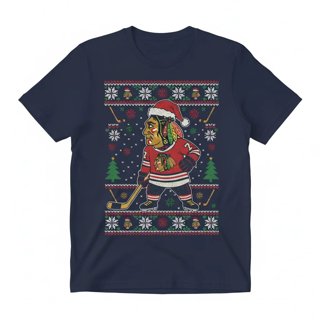 Chicago Blackhawks Mascot Ugly Christmas Sweater: Game Day Comfort, Lasting Spirit