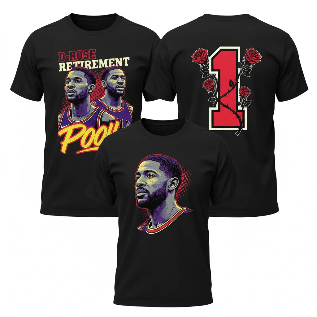 Chicago Bulls Derrick Rose Retirement Night Pooh Graphic Double-Sided Tee – Lasting Fan Comfort & Style