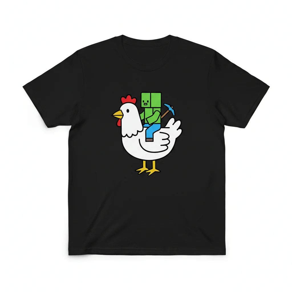 Chicken Jockey T-Shirt - Funny Rooster Rider Tee