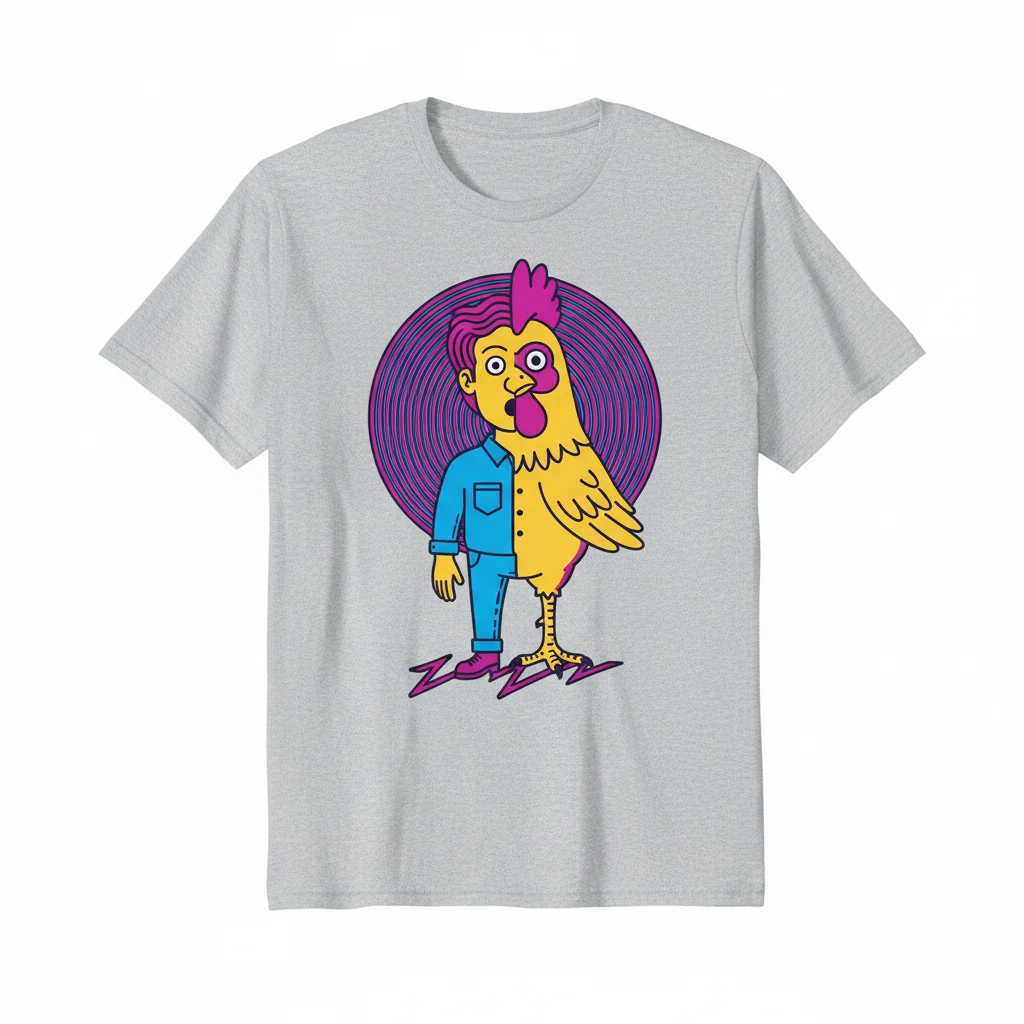 Chicken Man: Half & Half Essential Tee